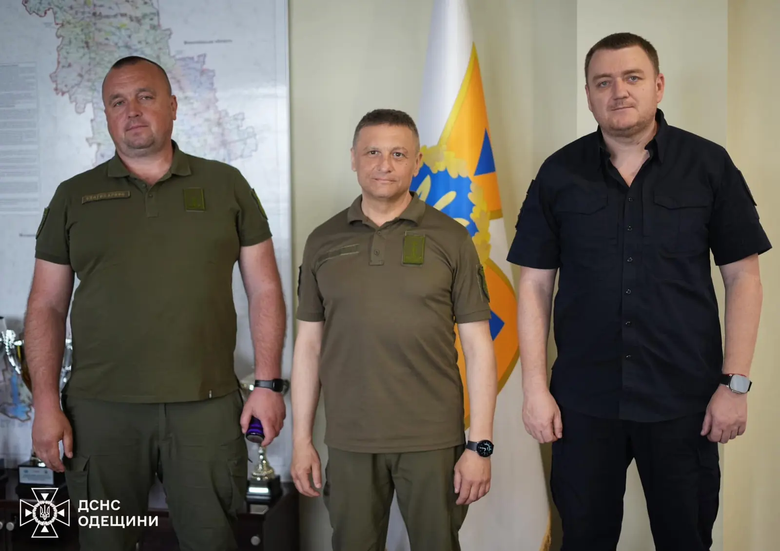 Участники встречи в Главном управлении ДСНС Одесской области.
