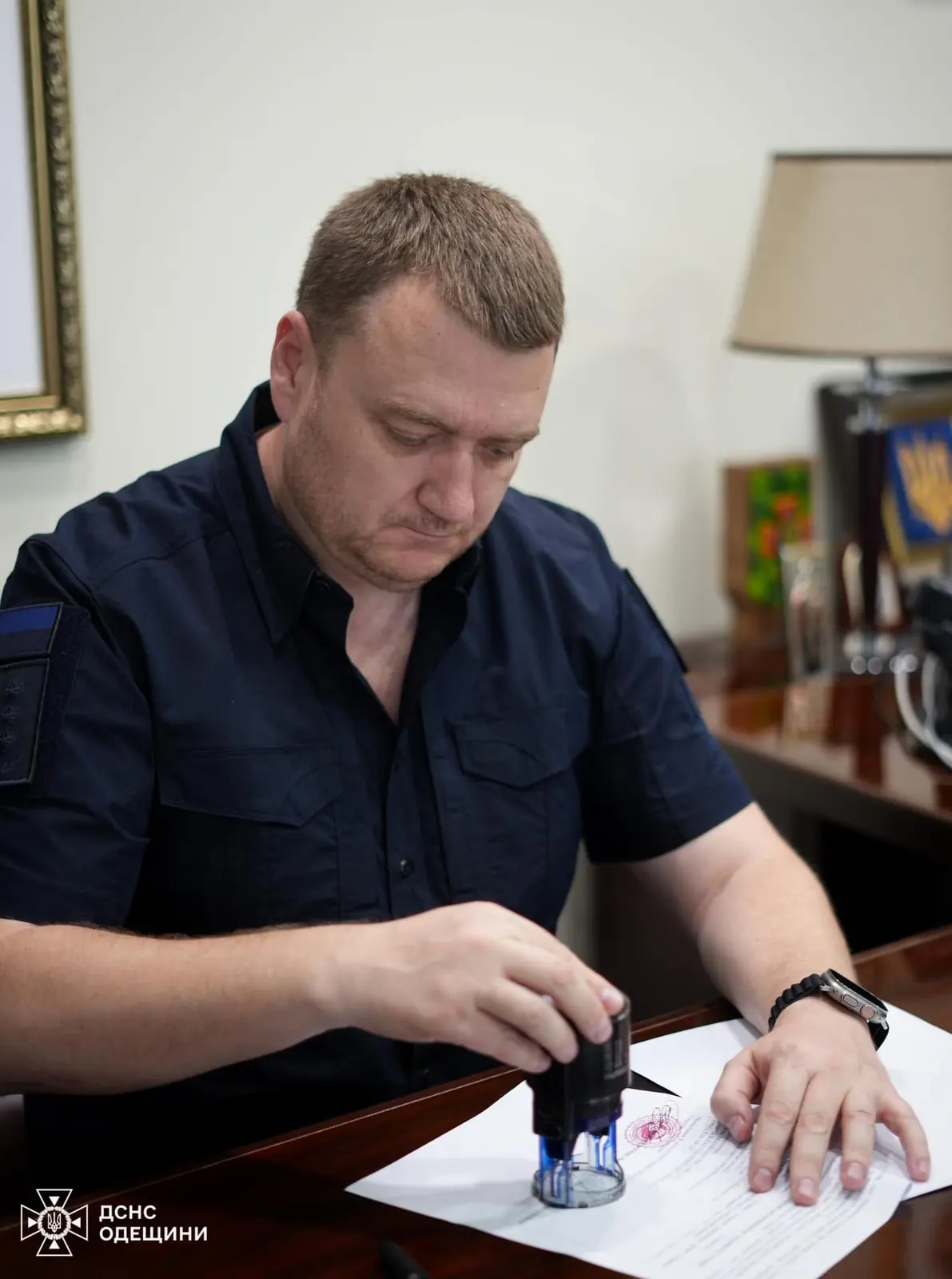 Подписание меморандума со стороны ДСНС.