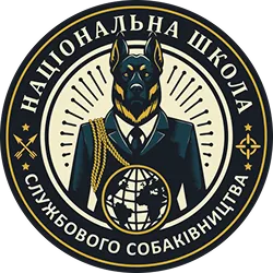 Логотип Национальной Школы Служебного Собаководства